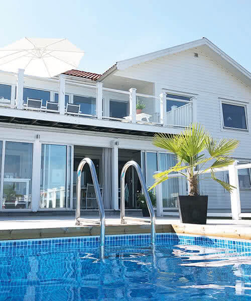 Miljöbild pool från kund